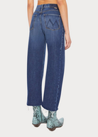 MOTHER Denim Mid Rise Full-Pipe Flood Fray | Shop Tula