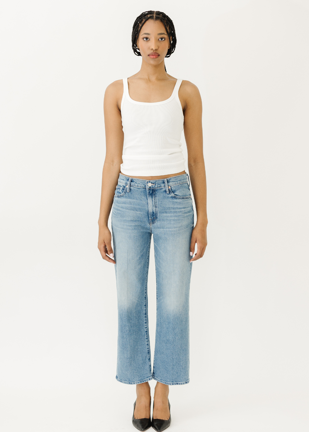 MOTHER Denim The Kick It Ankle in Birds Gone Wild | Shop Tula