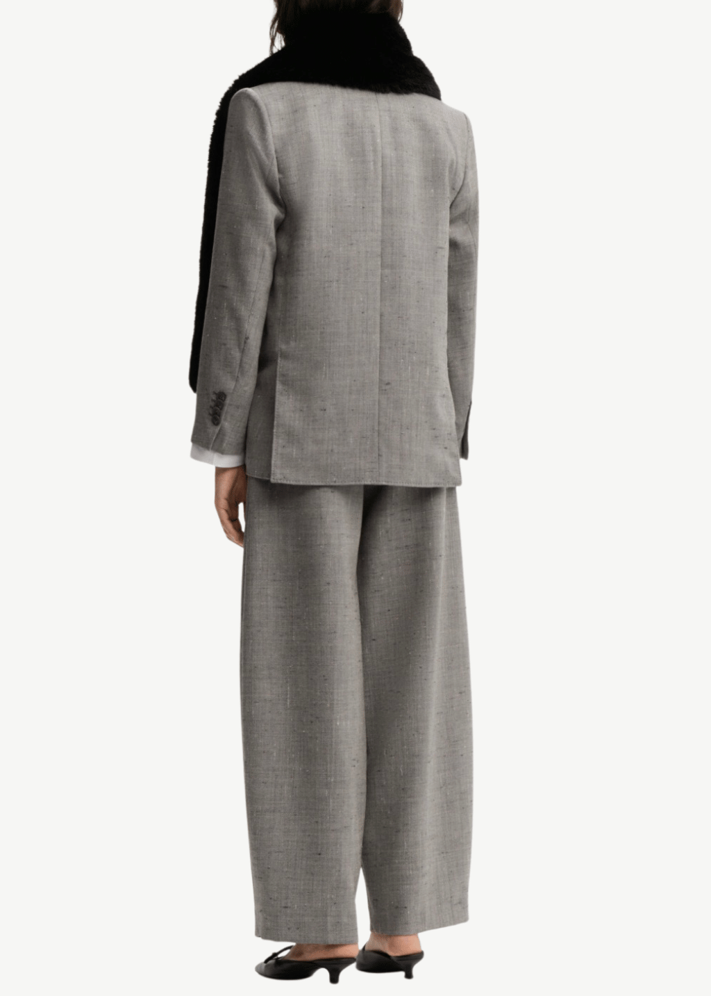 Malene Birger Povilanna Pant in Grey Melange