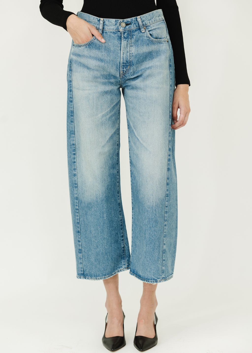 Moussy MV Bayard Side Line Cocoon PT in Blue | Shop Tula