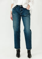 Moussy MV Wiley Straight in Dark Blue | Shop Tula