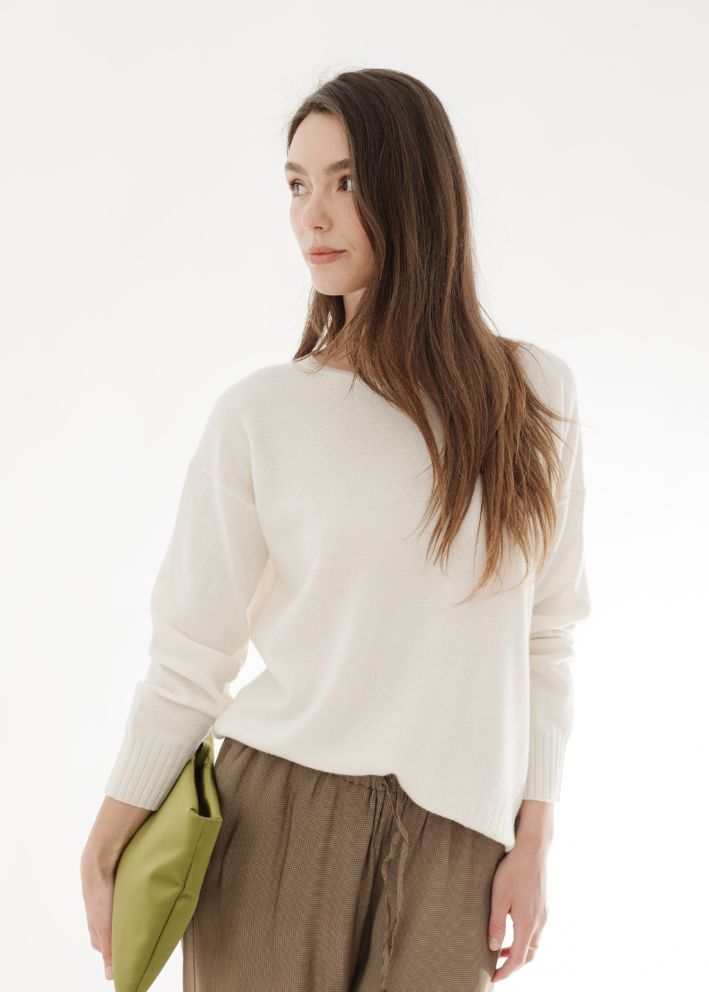 Nili Lotan Boyfriend Sweater in Ivory | Shop Tula