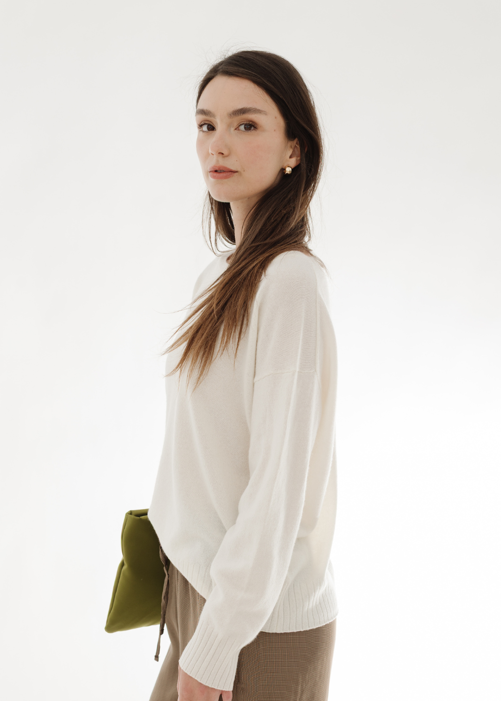 Nili Lotan Boyfriend Sweater in Ivory | Shop Tula