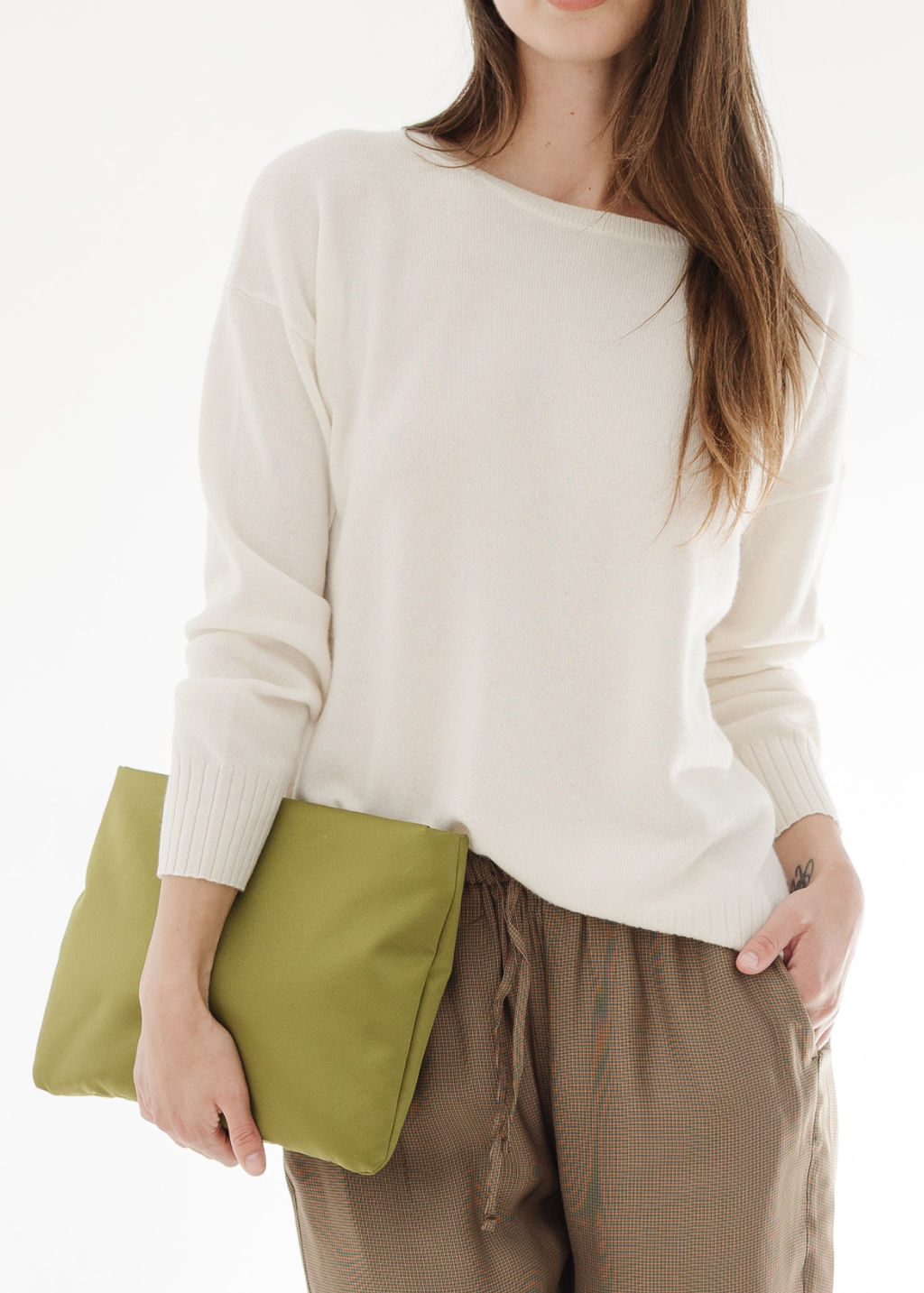 Nili Lotan Boyfriend Sweater in Ivory | Shop Tula