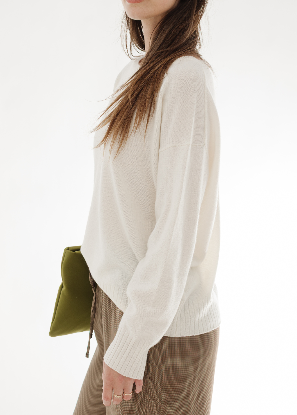 Nili Lotan Boyfriend Sweater in Ivory | Shop Tula