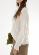 Nili Lotan Boyfriend Sweater in Ivory | Shop Tula