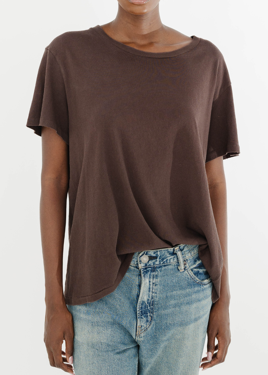 Nili Lotan Brady Tee in Espresso | Shop Tula