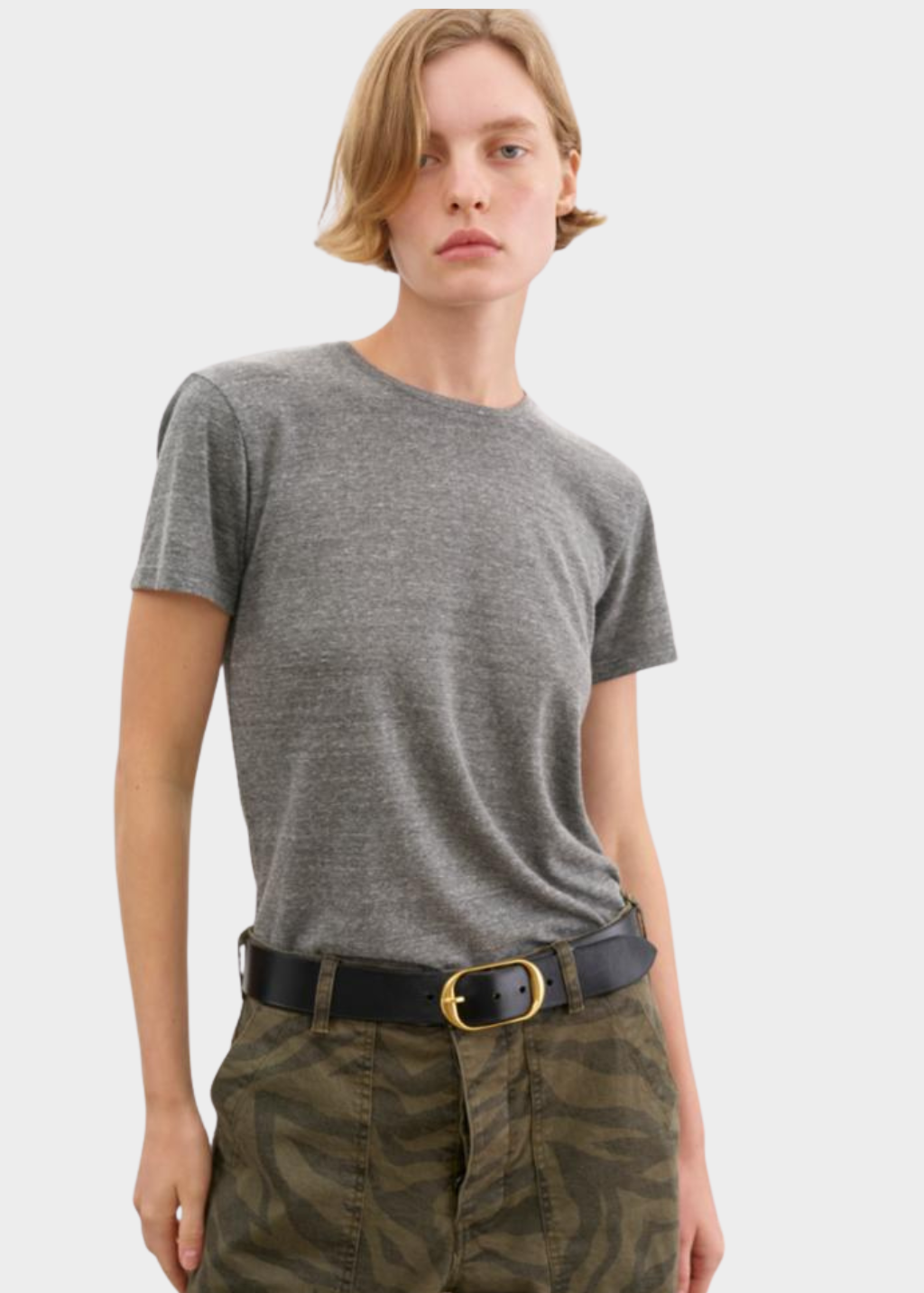 Nili Lotan Brady Tee in Grey | Shop Tula