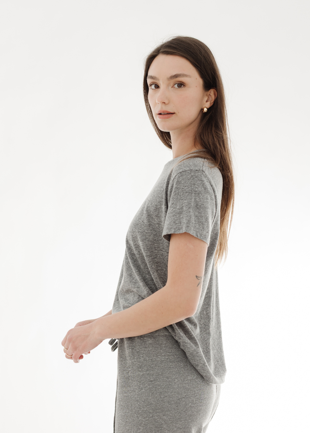 Nili Lotan Brady Tee in Grey | Shop Tula