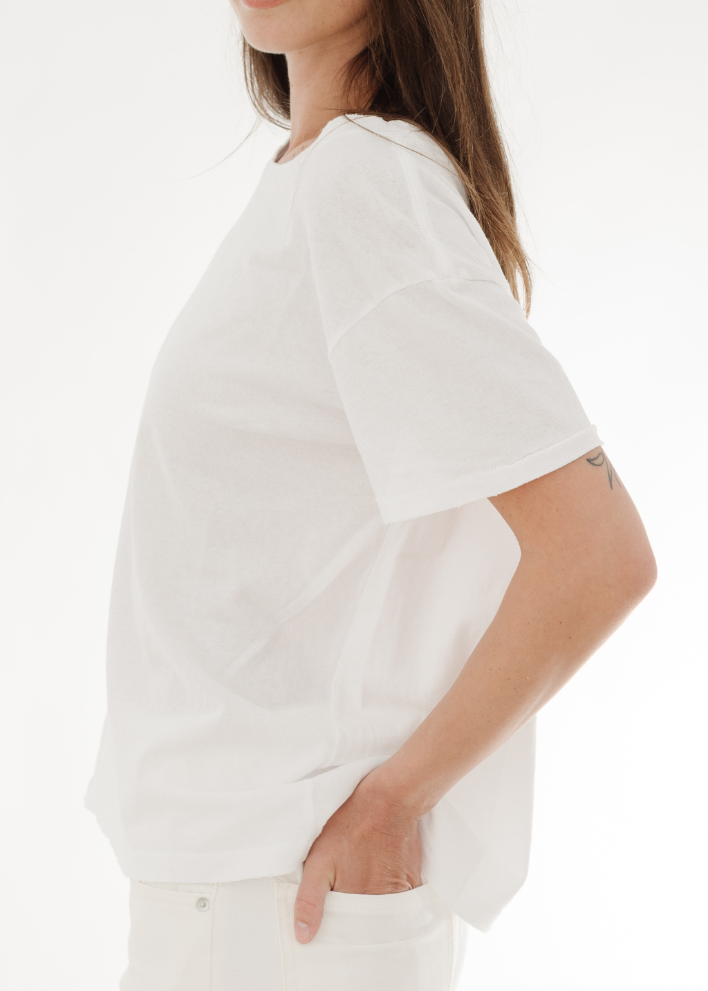 Nili Lotan Brady Tee in White | Shop Tula