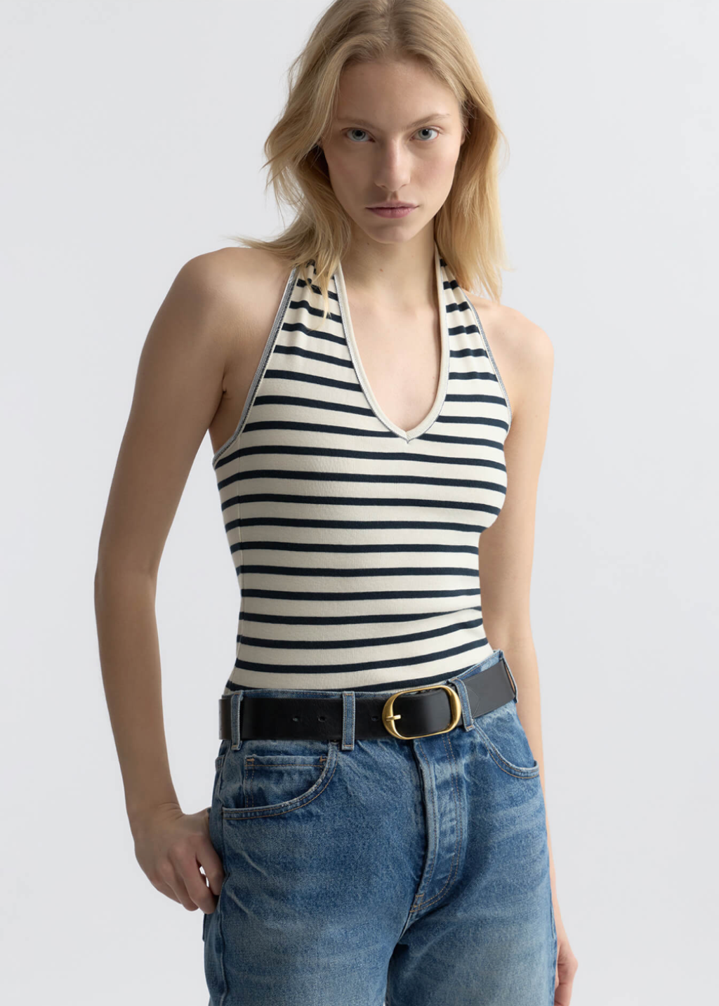 Nili Lotan Britt Halter Top in Stripe | Shop Tula