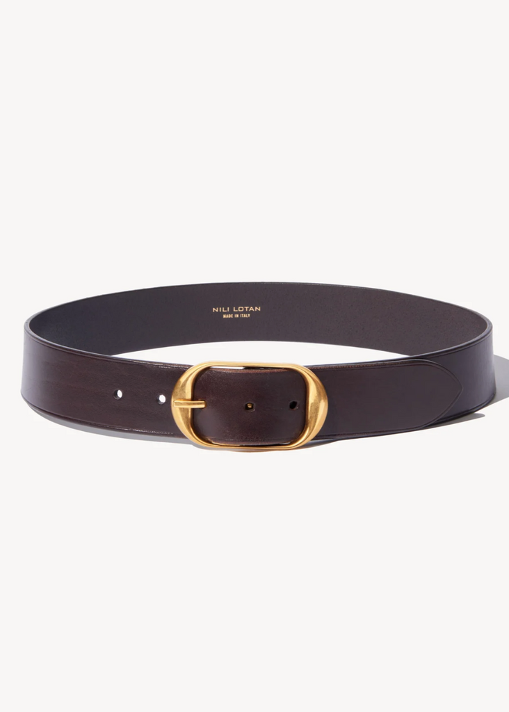 Nili Lotan Brown & Brass Belt | Tula's Online Boutique