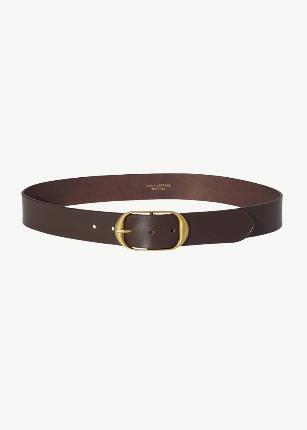 Nili Lotan Brown & Brass Belt | Shop Tula