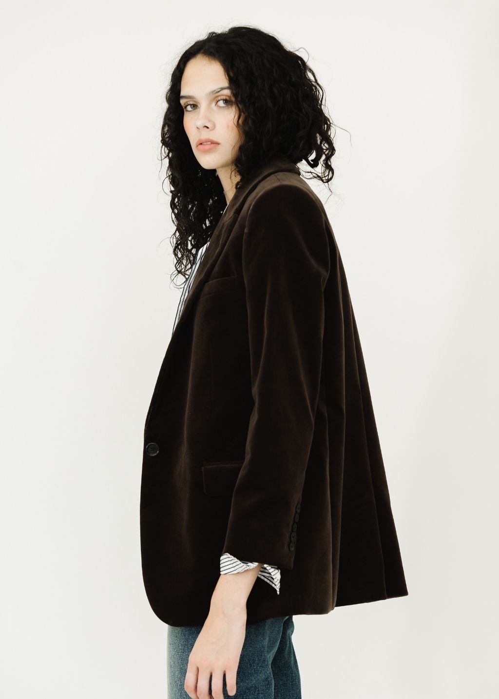 Nili Lotan Diane Blazer in Brown | Shop Tula