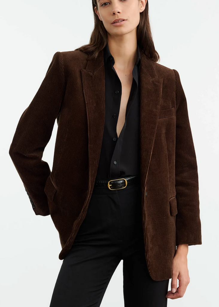 Nili Lotan Diane Blazer in Espresso | Tula's Online Boutique 