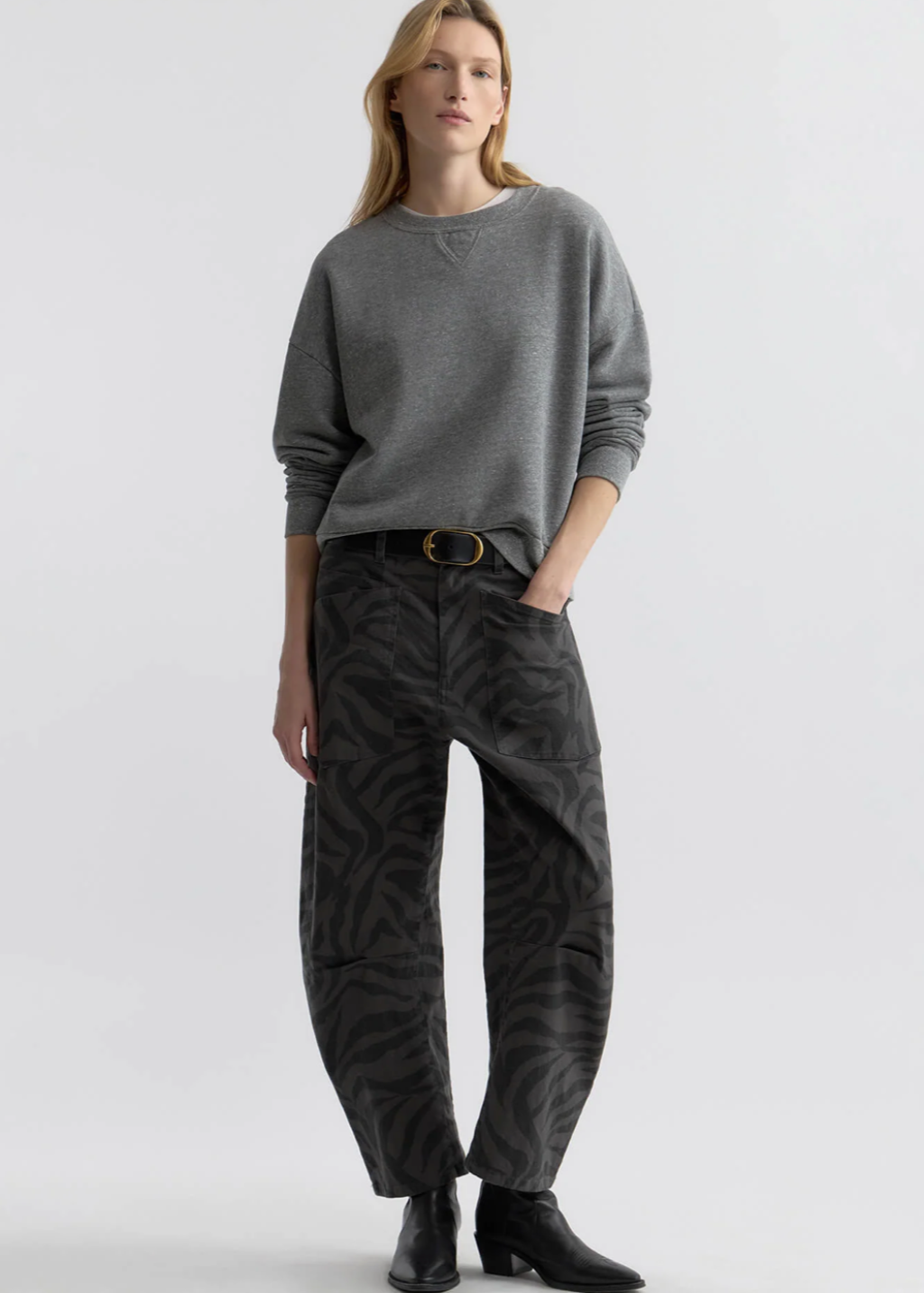 Nili Lotan Gladys Sweatshirt in Heather Grey | Shop Tula