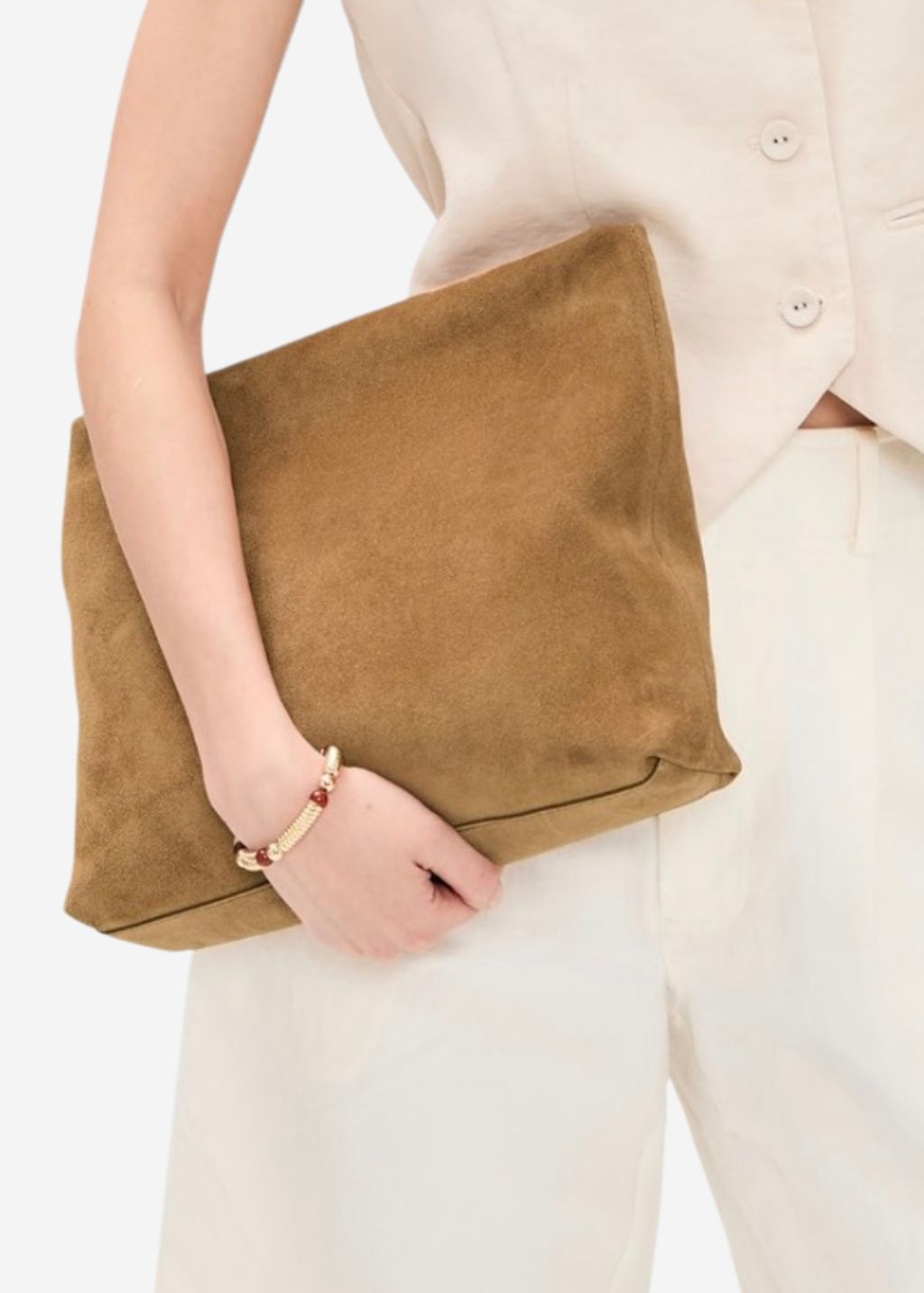 Nili Lotan Jerry Clutch in Martora Suede | Shop Tula