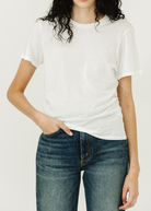 Nili Lotan Mariela Crewneck Tee in White | Shop Tula
