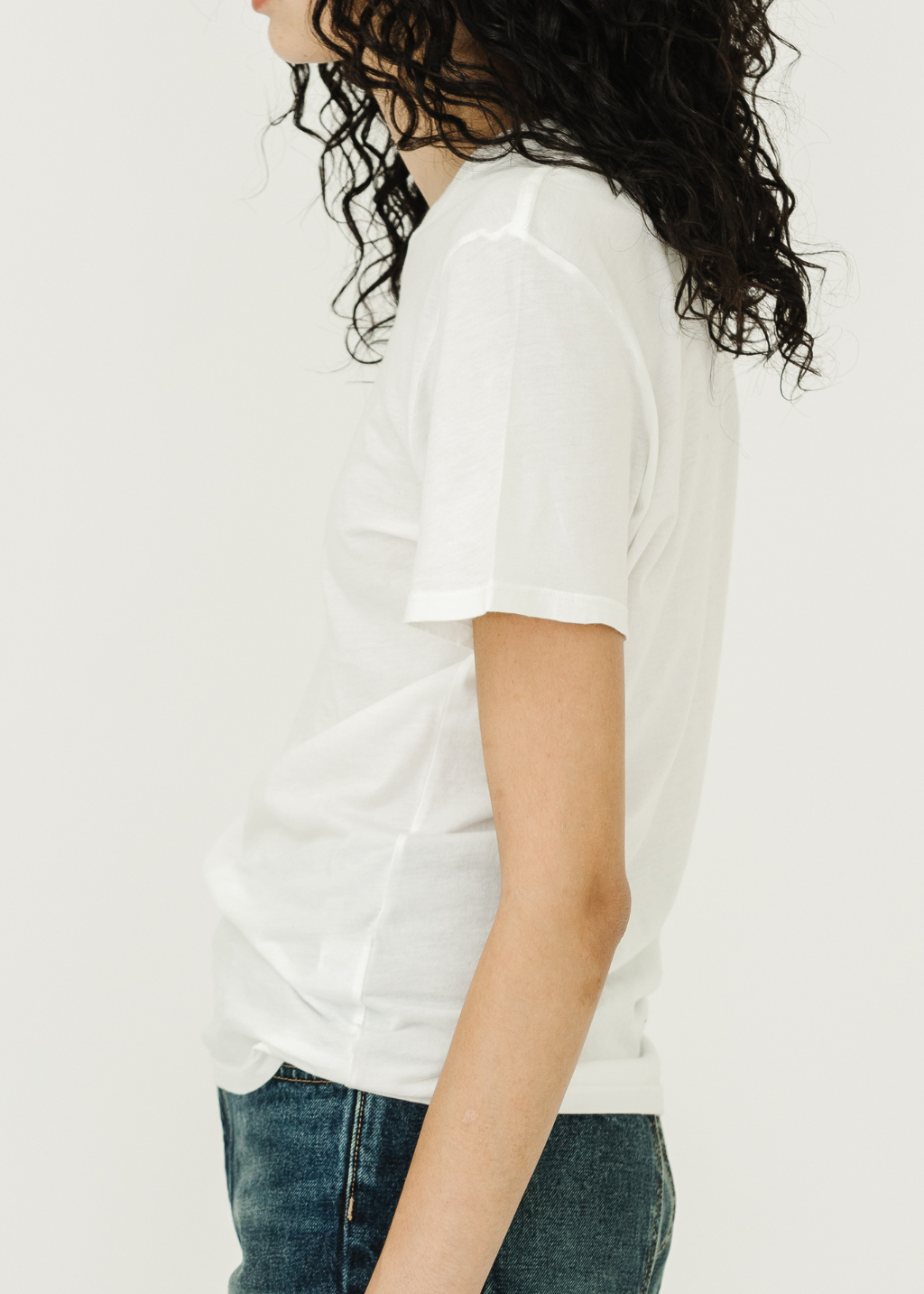 Nili Lotan Mariela Crewneck Tee in White | Shop Tula