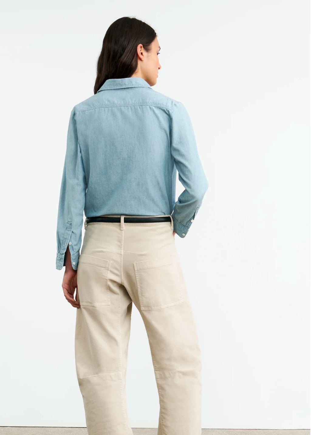 Nili Lotan Monti Shirt in Chambray | Shop Tula