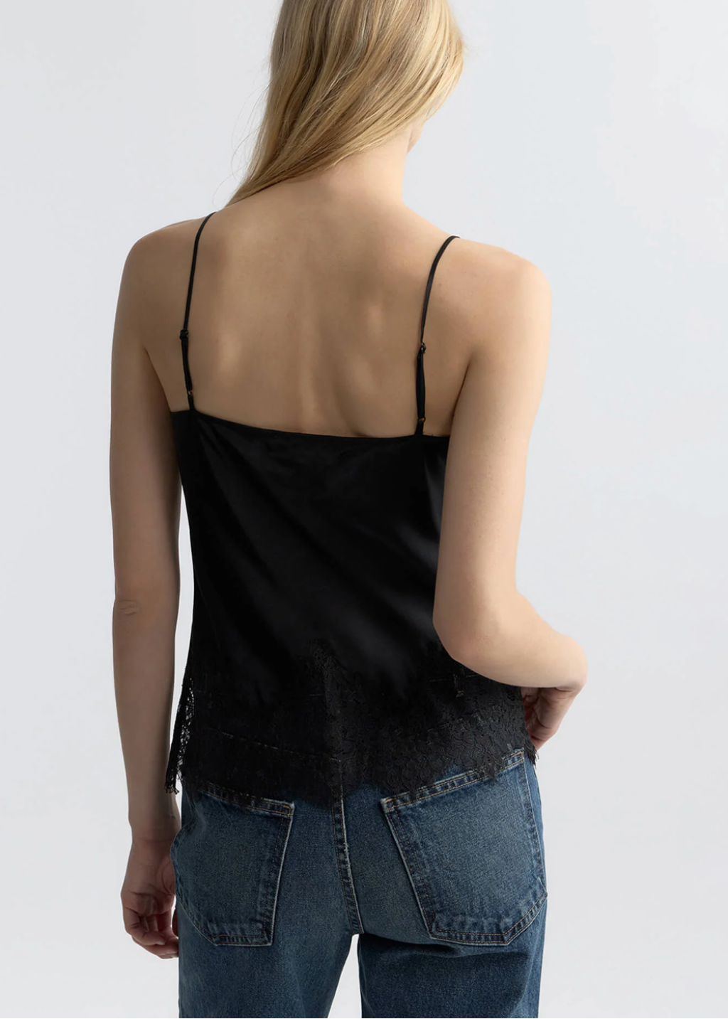 Nili Lotan Nadine Lace Cami Top in Black | Shop Tula