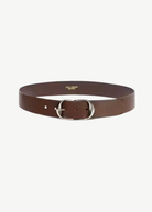 Nili Lotan Nili Belt in Chestnut with Silver | Shop Tula