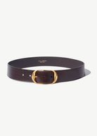 Nili Lotan Nili Belt in Vintage Brown w/ Brass | Shop Tula