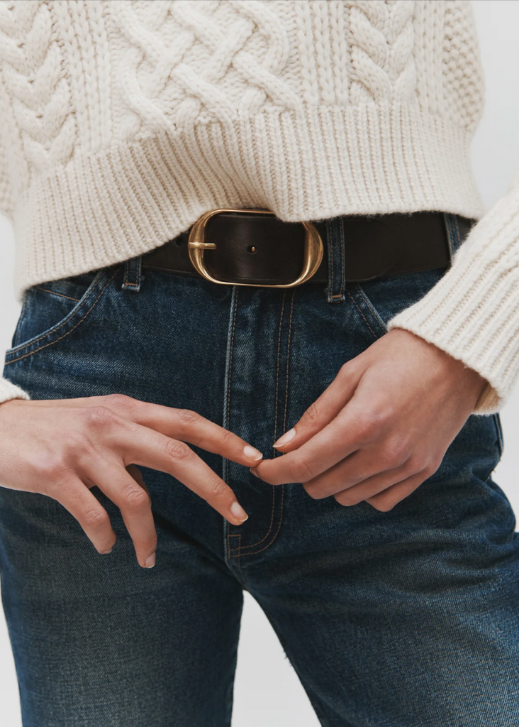 Nili Lotan Brown & Brass Belt | Tula's Online Boutique