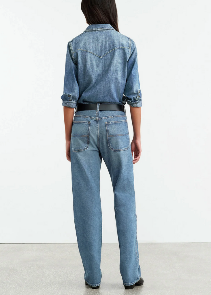 Nili Lotan Welder Jeans in Medium Indigo | Tula's Online Boutique