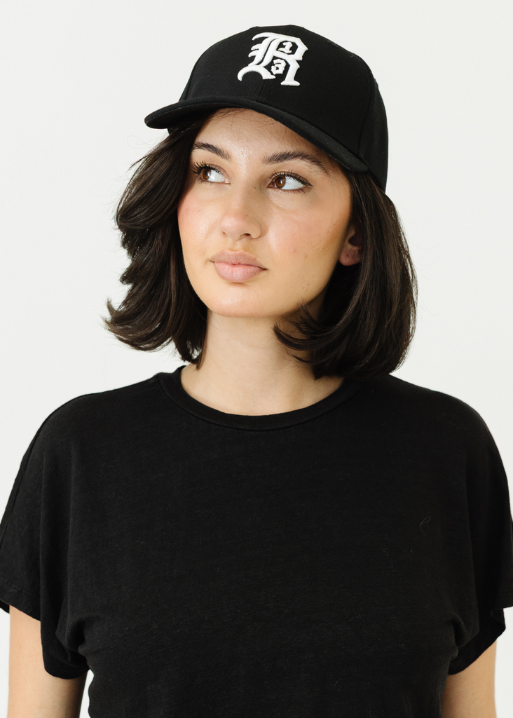 R13 Baseball Hat in Black w/ White | Tula's Online Boutique