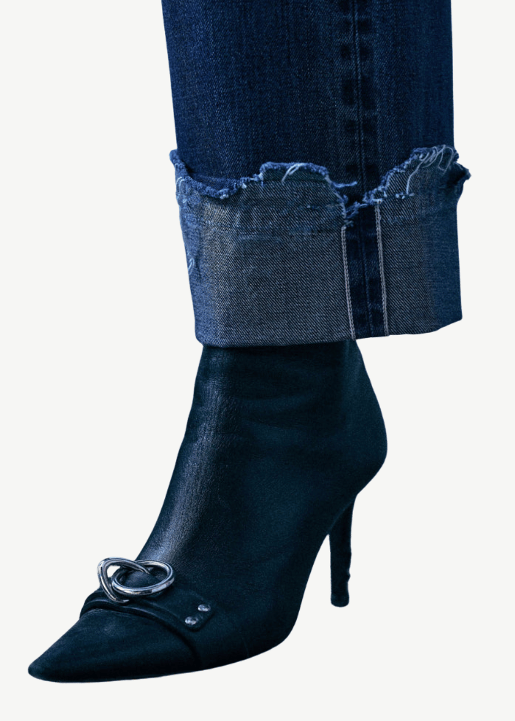 R13 Cuffed X-BF Jean in Dalston Selvedge Blue | Shop Tula