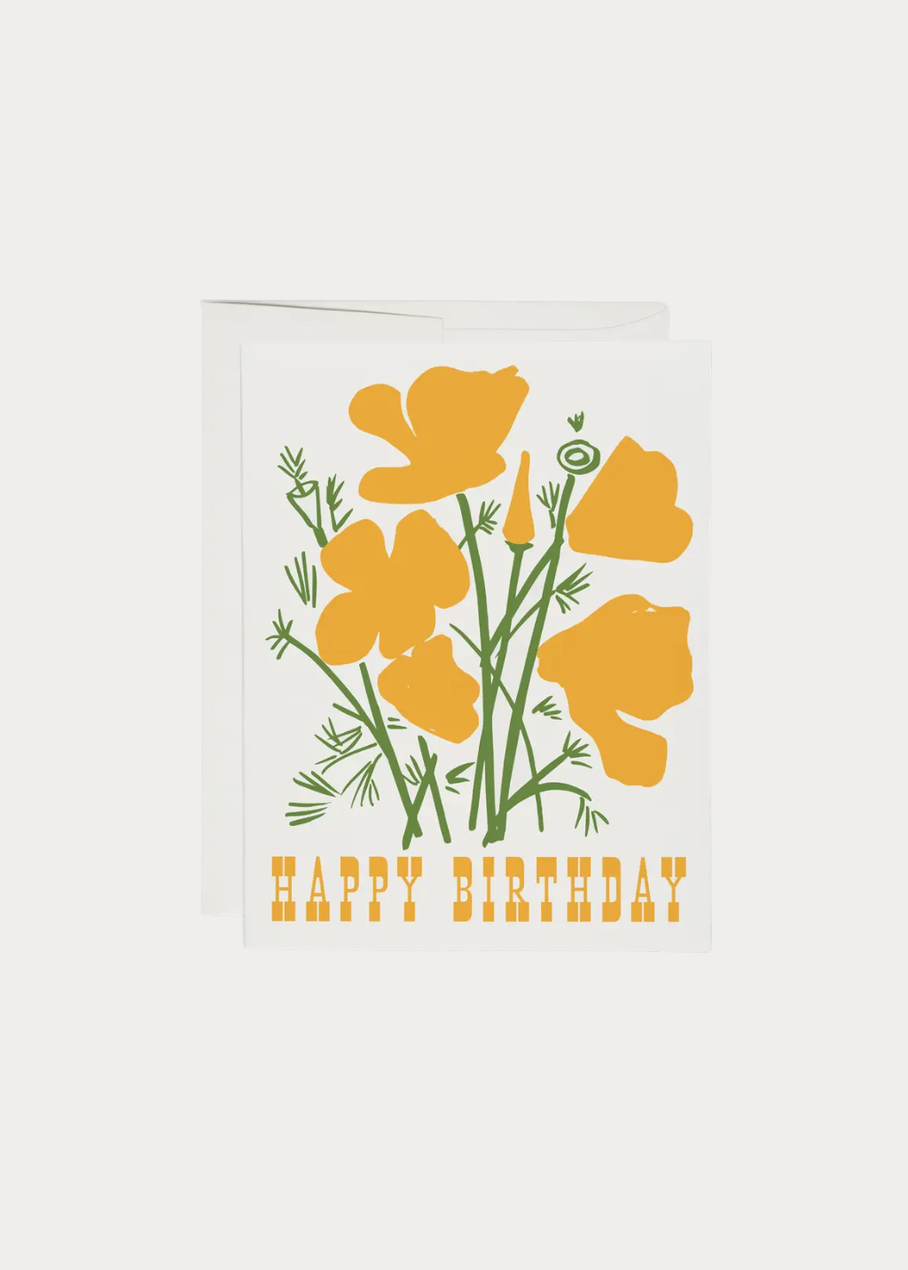 Red Cap Cards California Poppy Birthday Greeting Card | Shop Tula