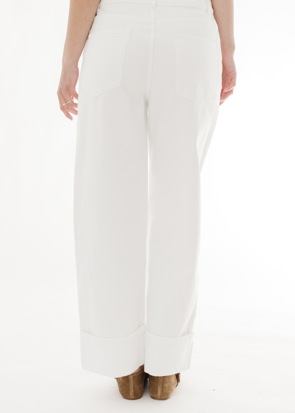 Rohe Baggy Fit Turn-Up Denim | Shop Tula