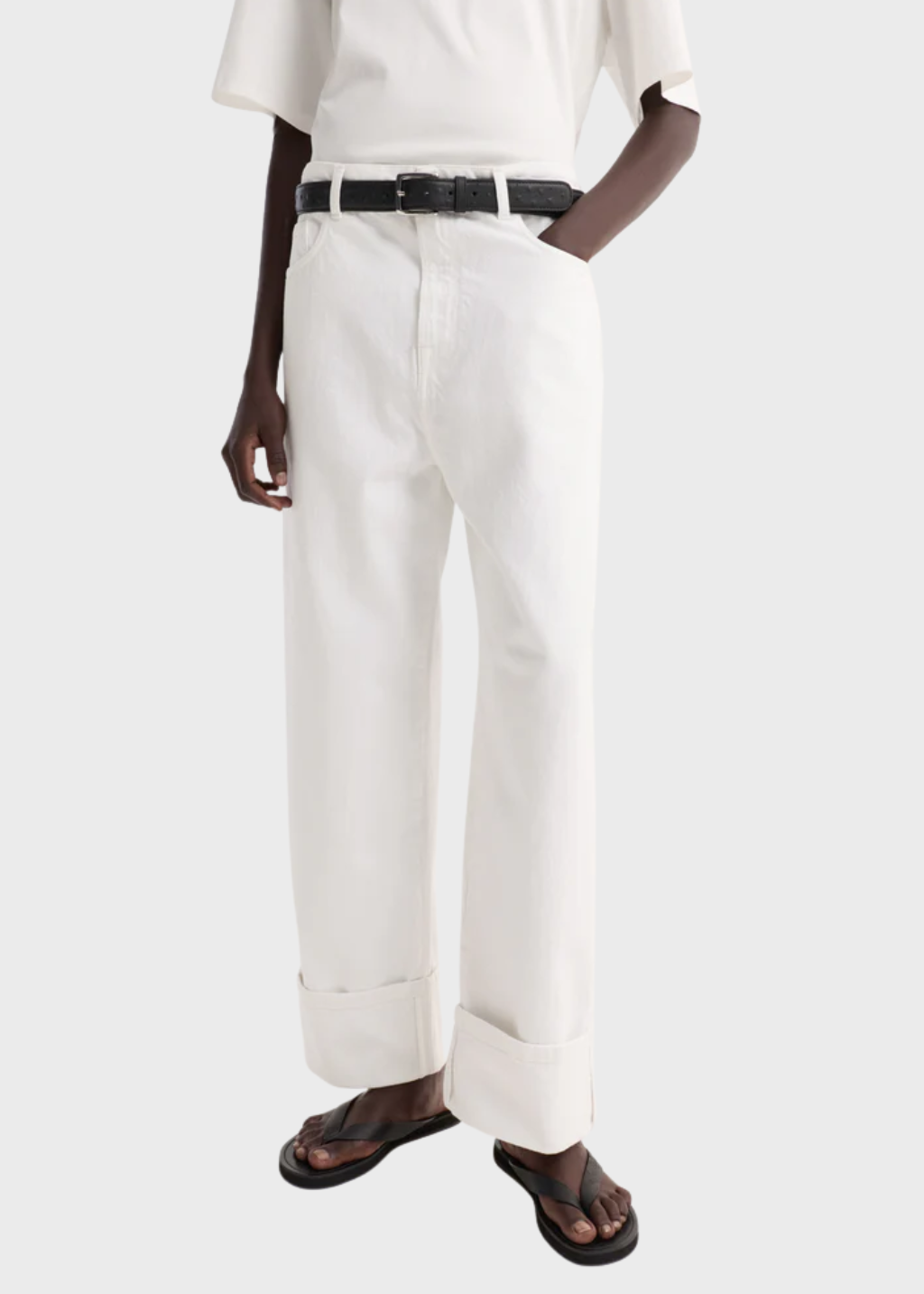 Rohe Baggy Fit Turn-Up Denim | Shop Tula