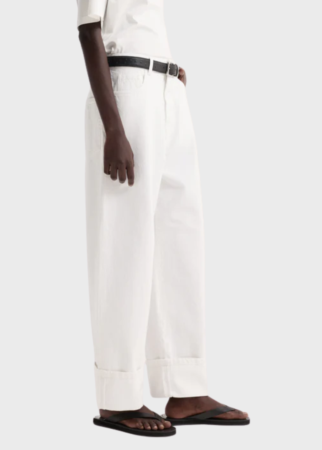 Rohe Baggy Fit Turn-Up Denim | Shop Tula