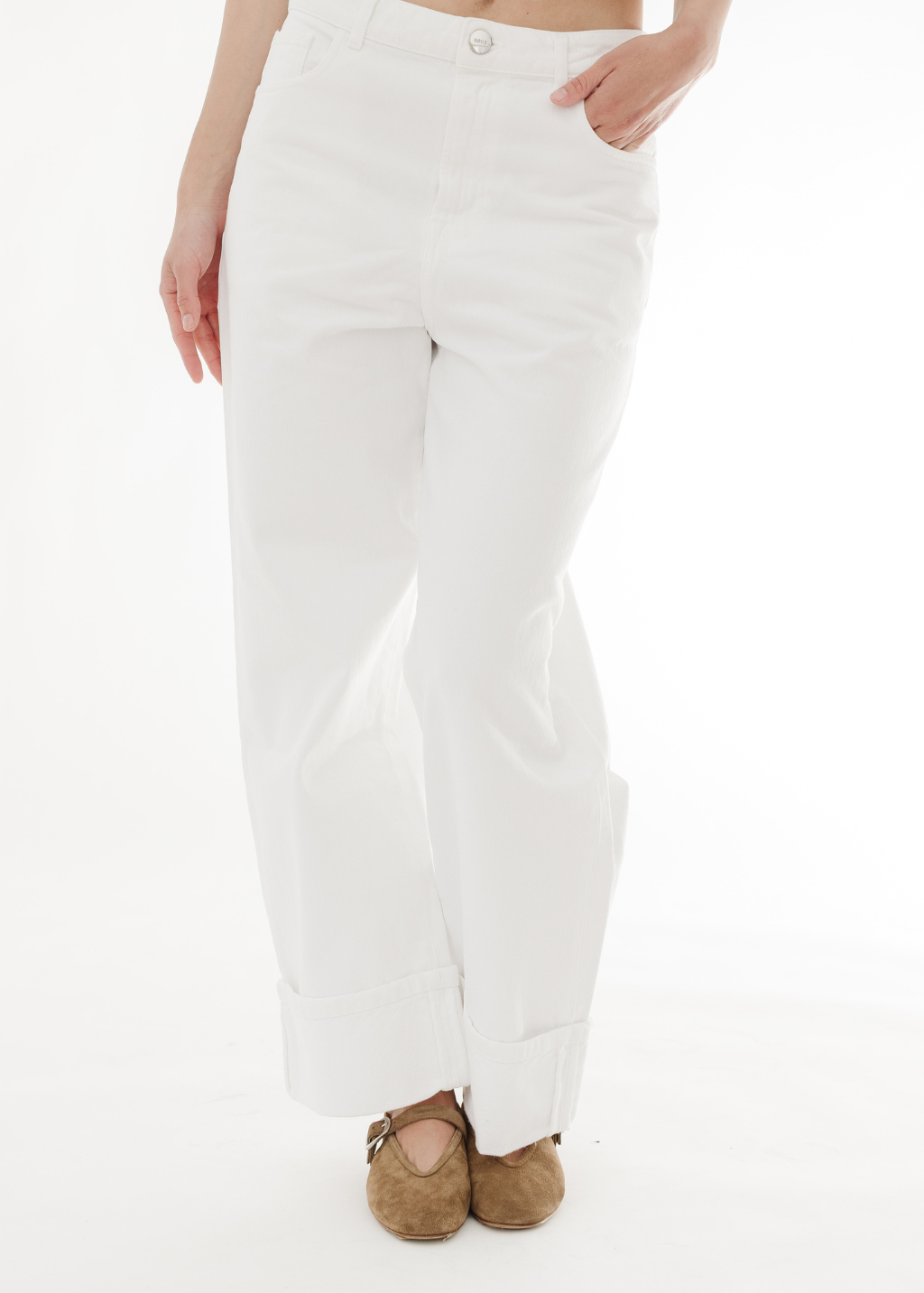 Rohe Baggy Fit Turn-Up Denim | Shop Tula