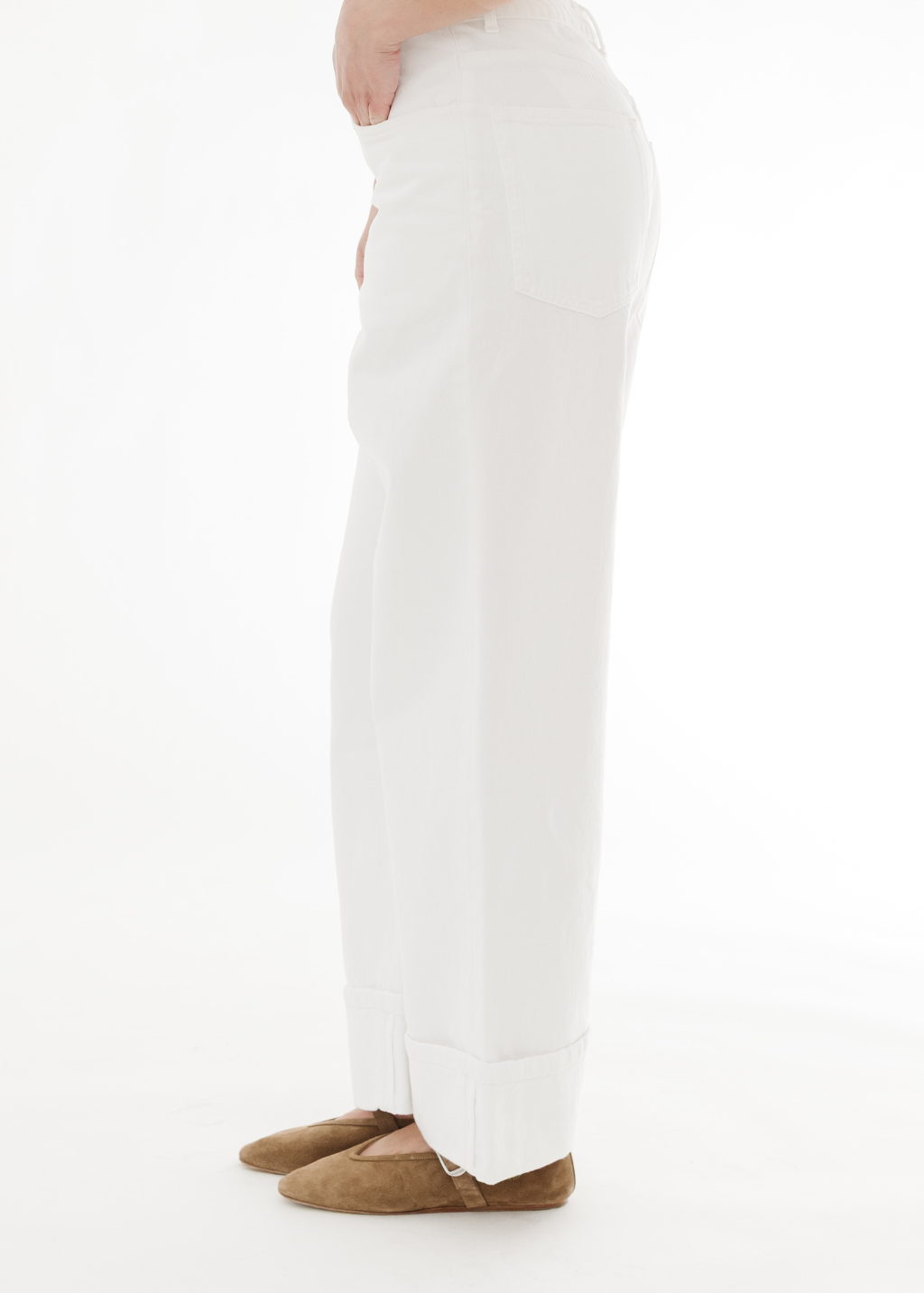 Rohe Baggy Fit Turn-Up Denim | Shop Tula