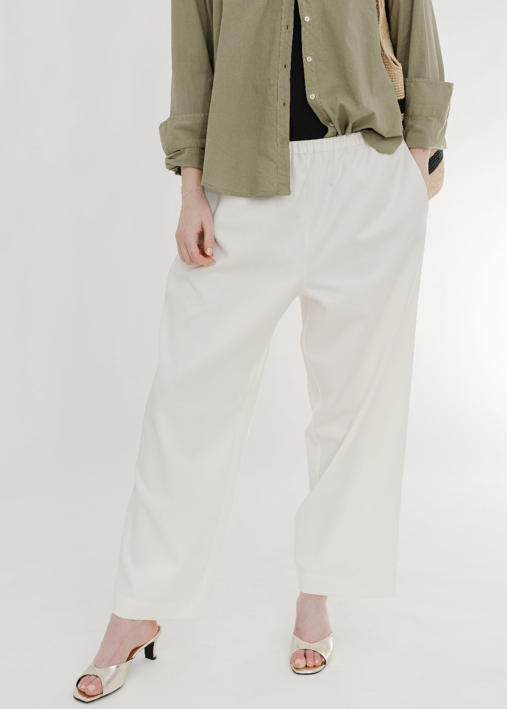 Rohe Cropped Wide Leg Trousers | Shop Tula