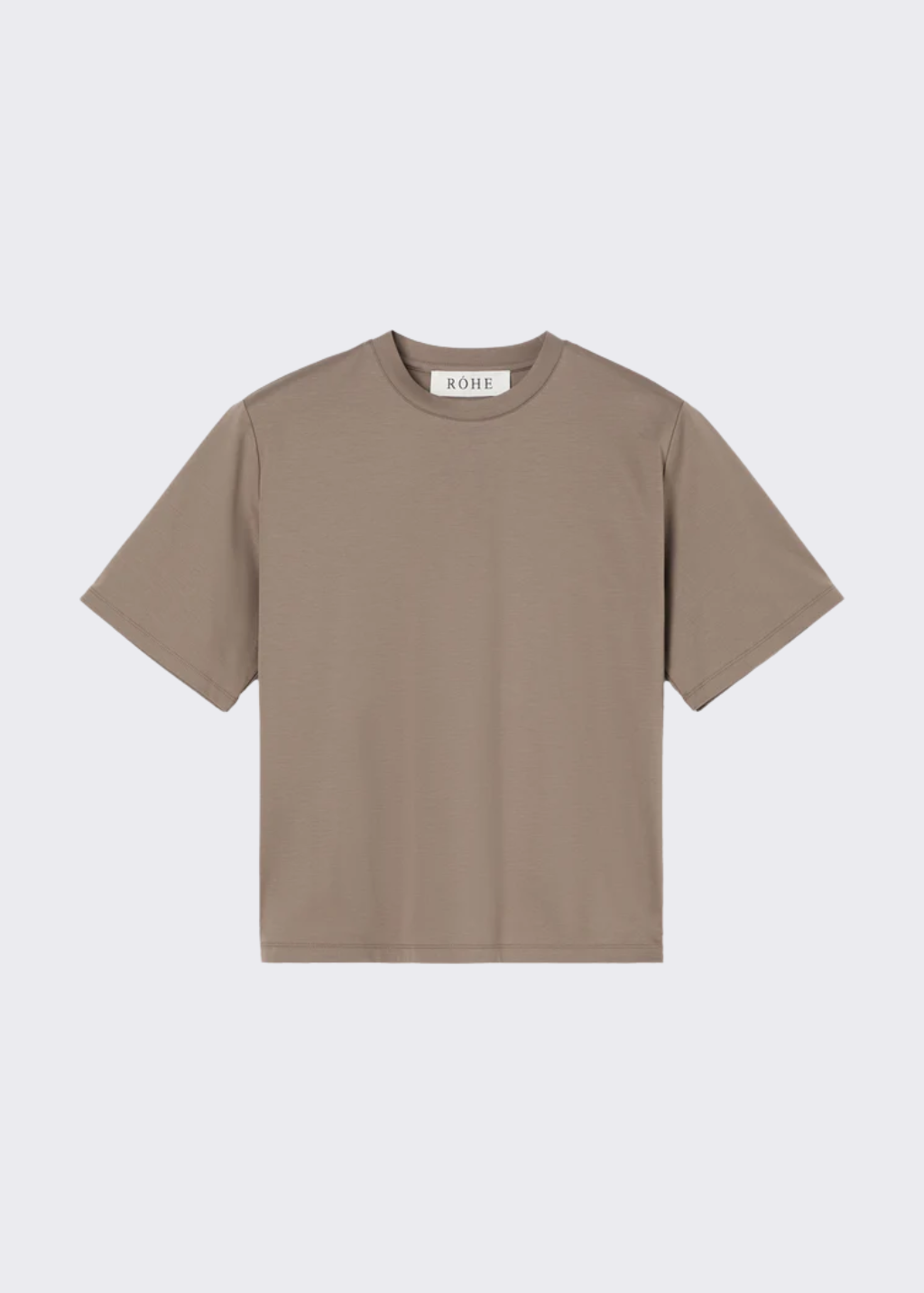 Rohe Oversized Cotton Silk T-Shirt in Taupe | Shop Tula