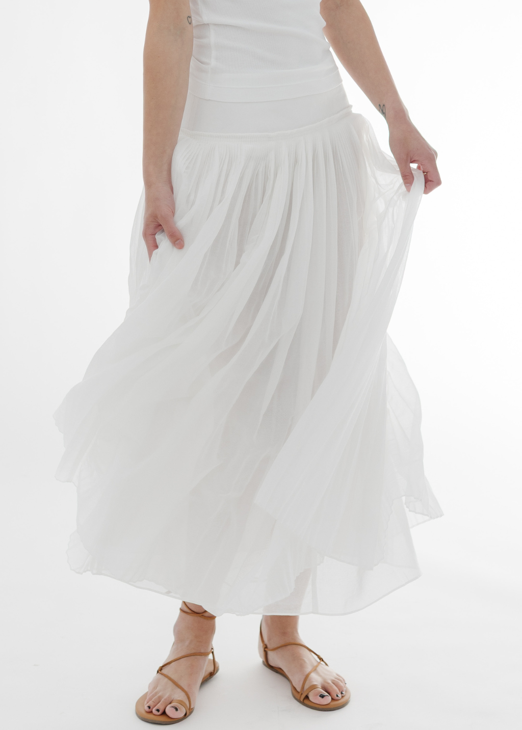 Rohe Pleated Muslin Skirt | Shop Tula