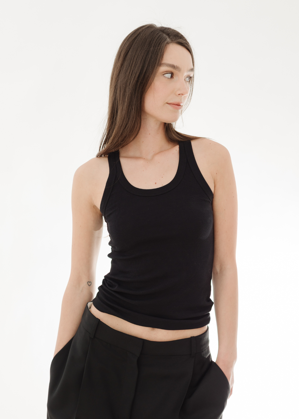 Rohe Scoop-Neck Rib Top in Black | Shop Tula