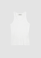 Rohe Scoop-Neck Rib Top in White | Shop Tula