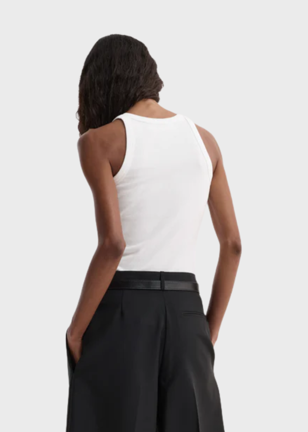 Rohe Scoop-Neck Rib Top in White | Shop Tula