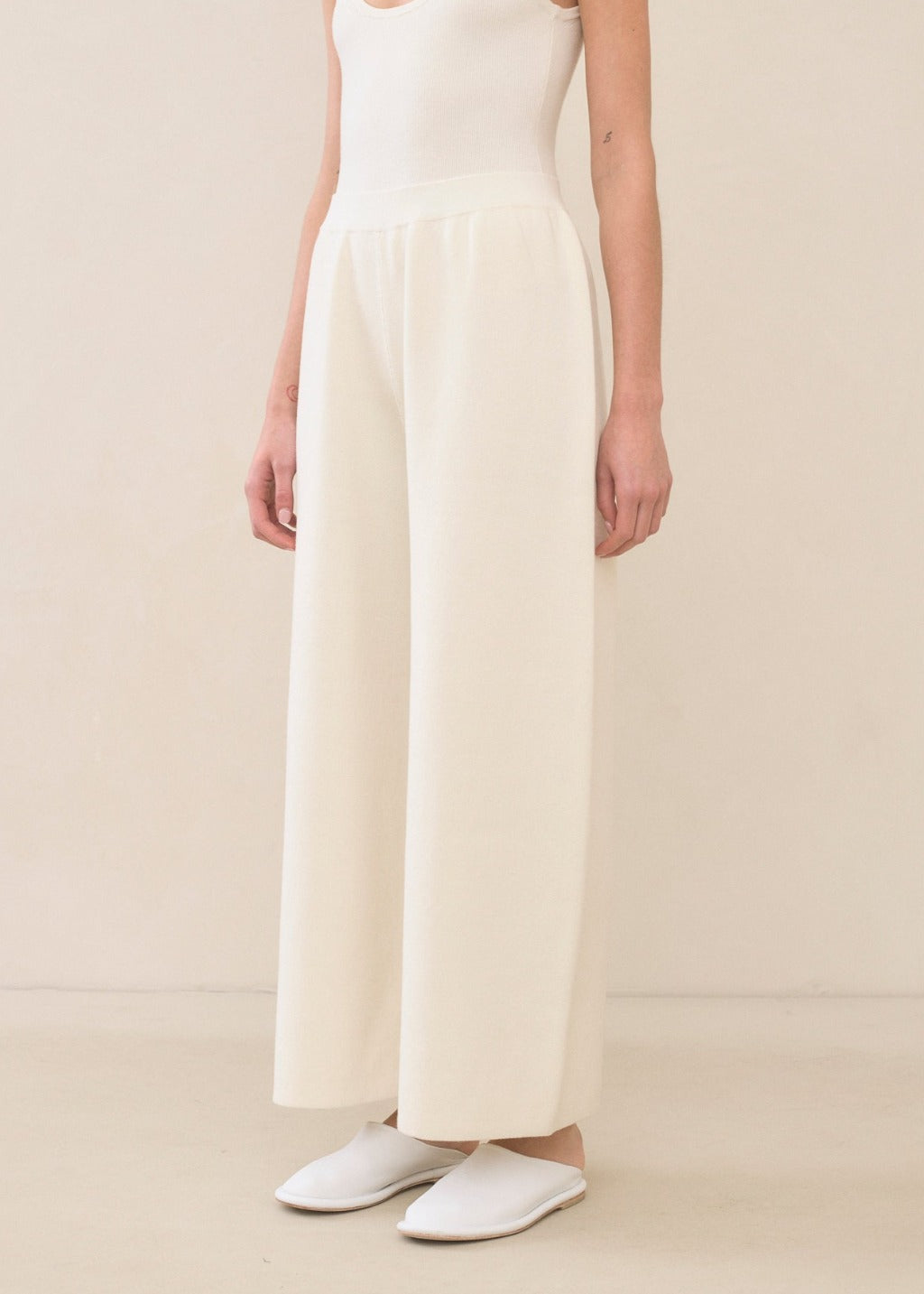 Lauren Manoogian Double Knit Pants in Bone