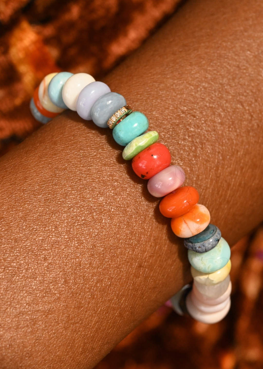 Scosha Candy Gem Multicolor Bracelet in Gold | Shop Tula