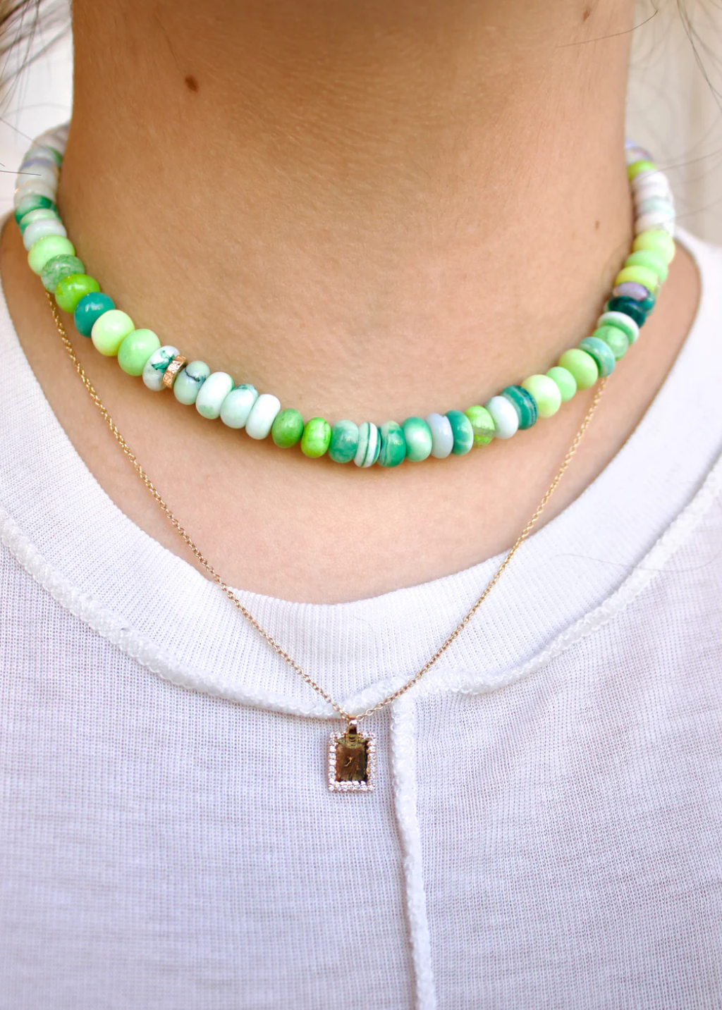 Scosha Candy Gem Necklace in Cactus | Shop Tula