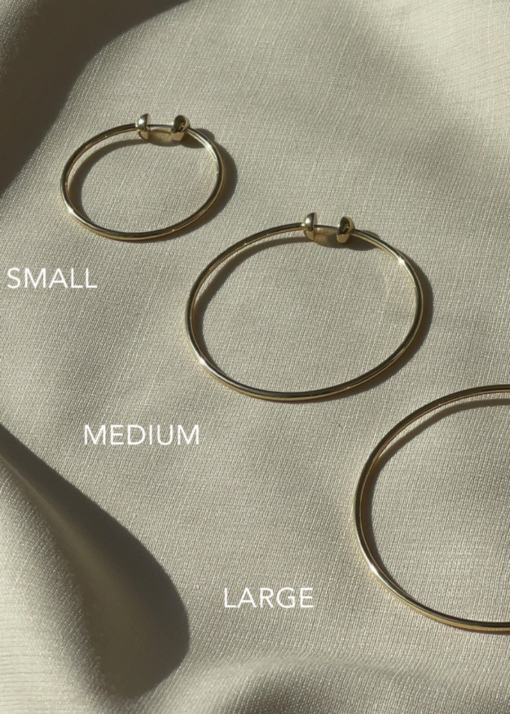 Jenny Bird Medium Icon Hoops in Gold Sizing | Tula's Online Boutique