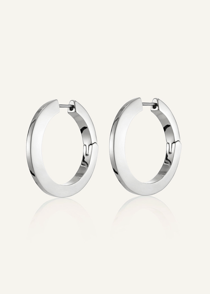 Jenny Bird Toni Hinged Hoops in Silver | Tula's Online Boutique