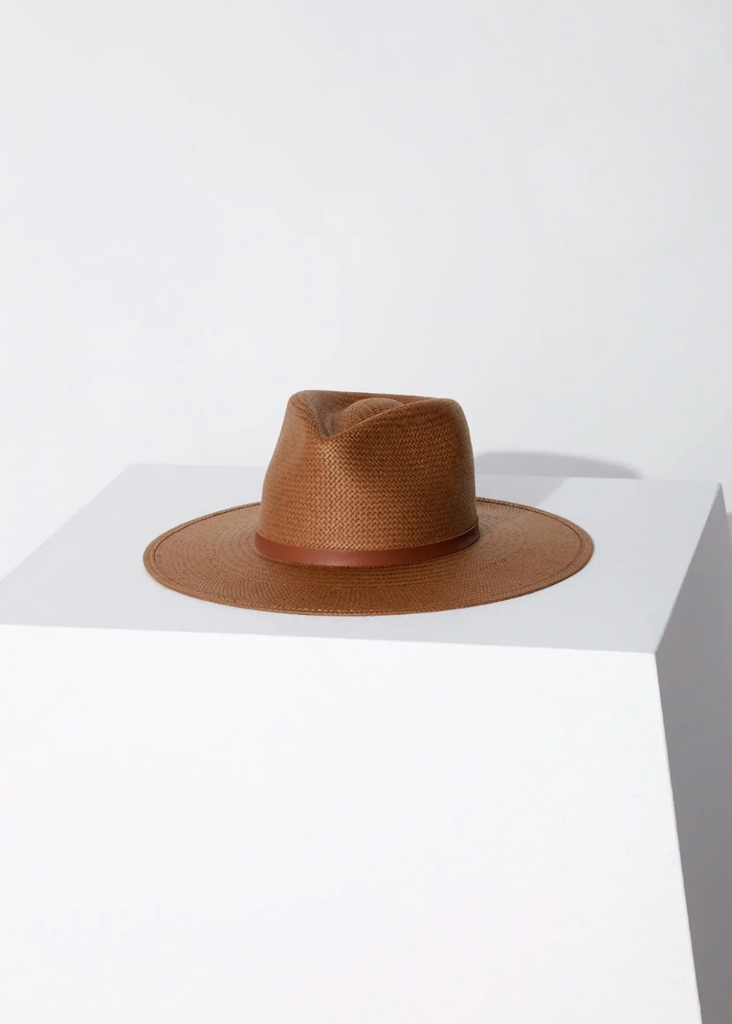 Janessa Leone Sherman Hat in Brown Front | Tula's Online Boutique