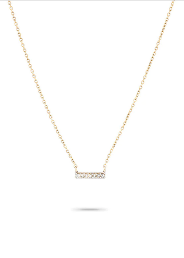 Adina Reyter Super Tiny Pave Bar Necklace | Tula's Online Boutique